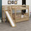 Lit superposé multifonctionnel avec escalier de rangement, glissade et tiroirs pratiques
