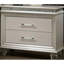 Armoire de chevet moderne avec 2 tiroirs et pieds en acrylique blanc perle