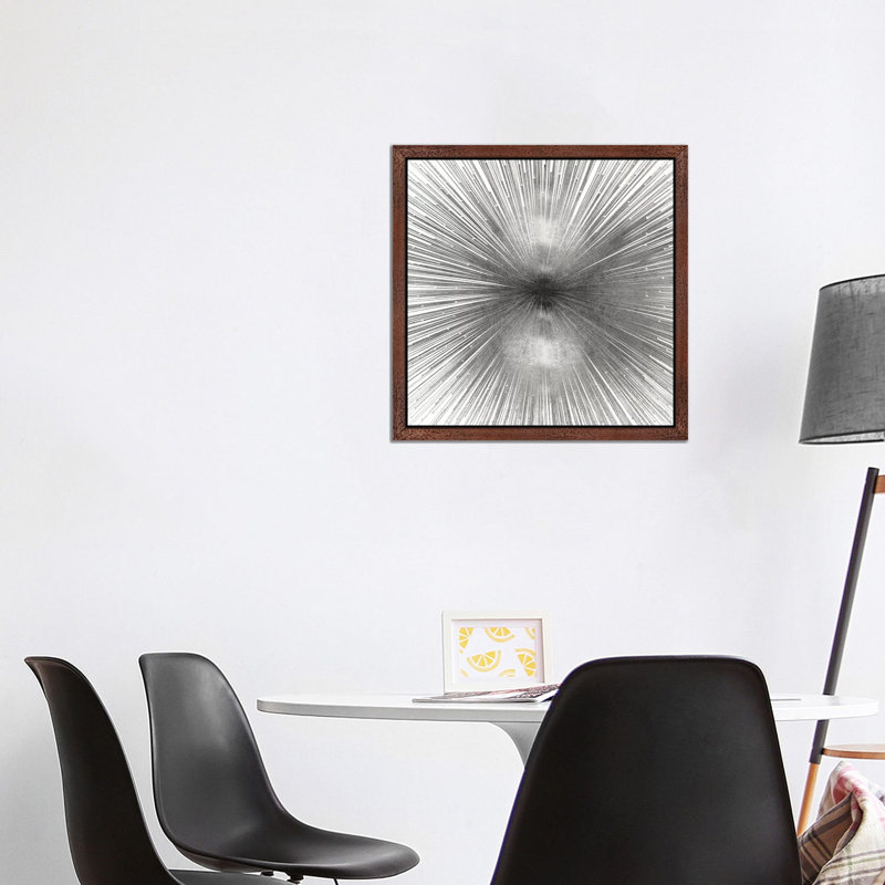 Radiant Silver by Abby Young - Print on Canvas, 66.04 cm H x 66.04 cm W x 3.175 cm D, Brown Framed Canvas