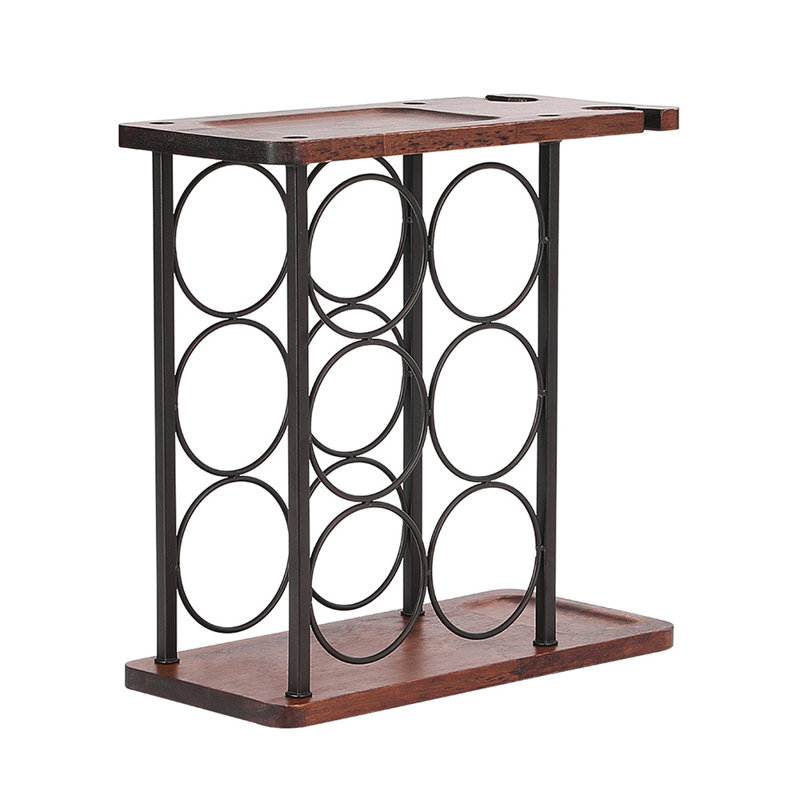 Adrieonna 6 Bottle Tabletop Wine Bottle & Glass Rack