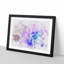 Lilac and Blue Chrysanthemum Watercolour - Picture Frame Graphic Art Print-56738811-56738814