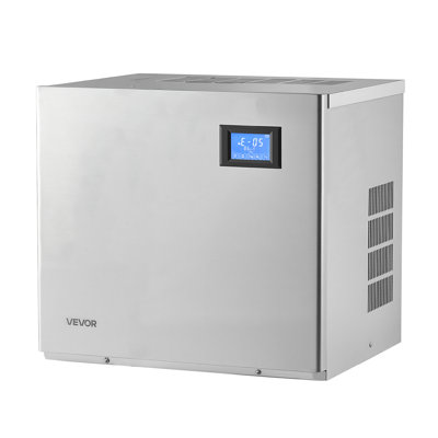 Commercial Ice Maker Machine 370 Lbs/24H Stainless Steel Head Only, Ice-Making for Restaurant Bar Cafe Hotel, Ice Ready in 15 Mins, with Self-Cleaning, 132 pcs Ice Tray, Adjustable Thickness