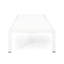 Chaise longue blanche avec siège en filet flexible et profondeur d'assise réglable