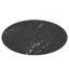 Plateau de table rond en verre trempé de 36 pouces en marbre noir - remplacement bricolage pour les tables de salle à manger, de café et de patio