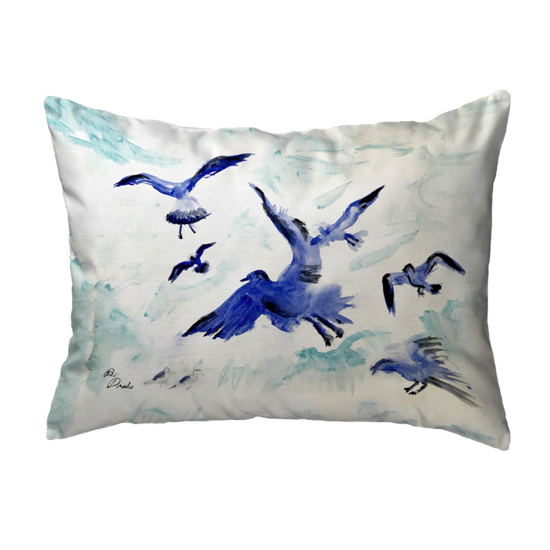 Coussin Flocking Gulls, 11 po x 14 po
