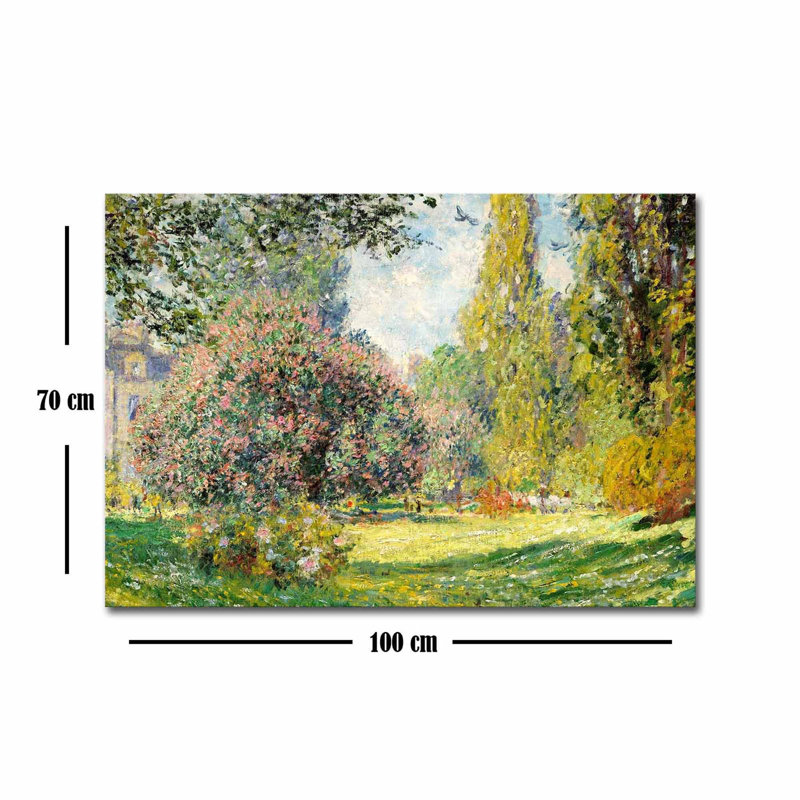 Superbe peinture sur toile décorative par Claude Monet, 27,6 po x 39,4 po | 100% toile de suède, cadre 100% bois (épaisseur: 1,2 po) | Élégant art mural pour la maison et le bureau, chef-d'œuvre intemporel