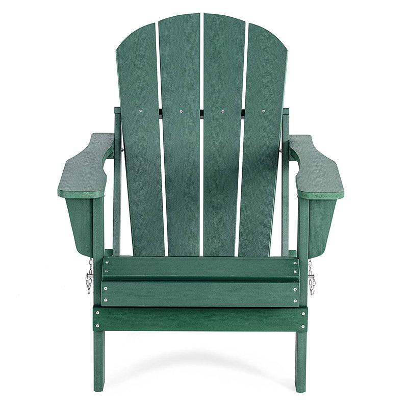 Chaise Adirondack pliante en plastique Hyginos, Vert