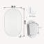 Miroir ovale encastré avec rangement pour pharmacie-2137228042