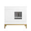 Meuble-lavabo en bois massif H 35 po x l 36 po avec comptoir en quartz et lavabo simple-1014830521