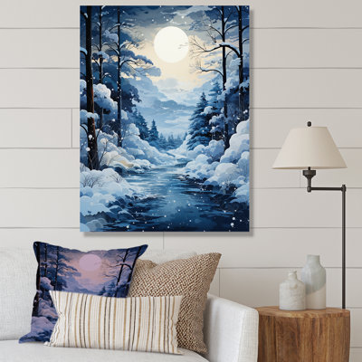 «White Path To The Winter I», art mural forêt