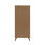 Buffet décoratif 2 portes Hampton White Mid-Century avec 6 tablettes réglables blanc cassé et crème-153503984