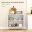Buffet avec tablettes réglables, blanc