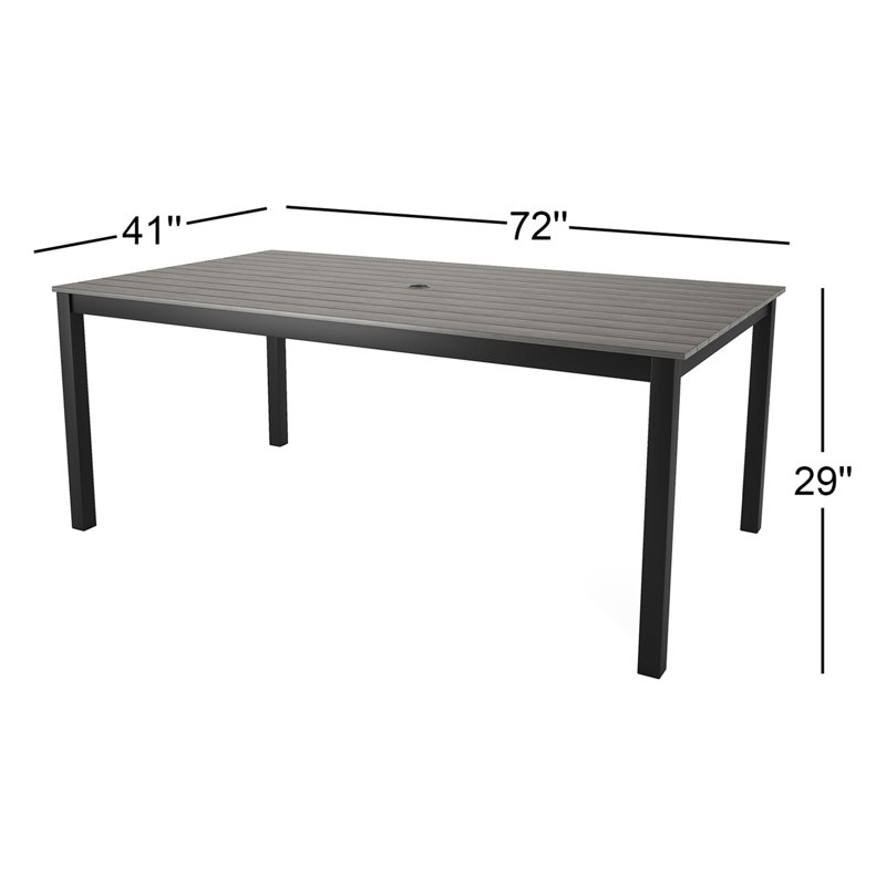 Table de salle à manger Arynne, L 72 po x L 41 po x H 29 po