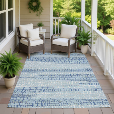 Tapis abstrait intérieur / extérieur lavable à la machine Chantille ACN2540