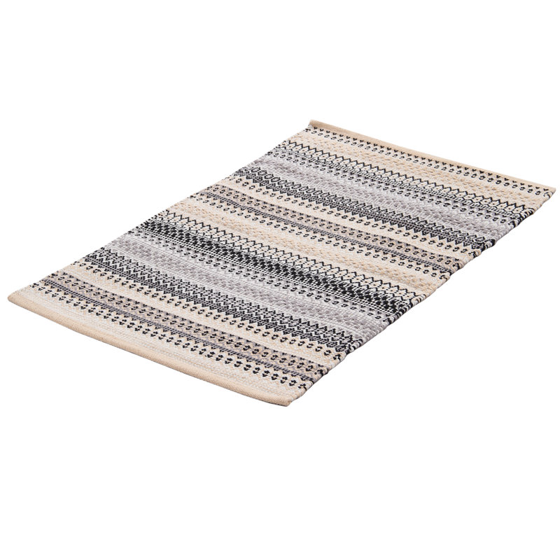 Kaden In Senegal Flatweave Grey Rug, Rectangle 140 x 200cm