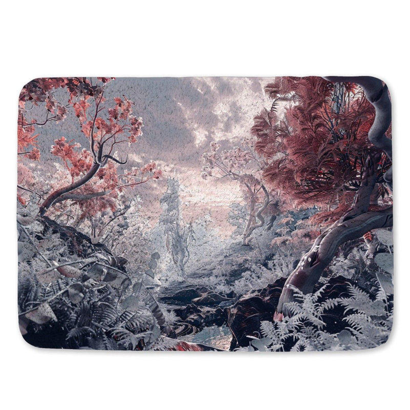 Khugan Microfiber / Microsuede Bath Mat, Single - 24" L x 17" W