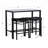 Aden 3PC Faux Marble Pub Set