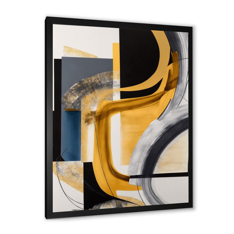 Avena Glam doré et noir Expression IV - spirales abstraites, art mural, L 12 po x H 20 po