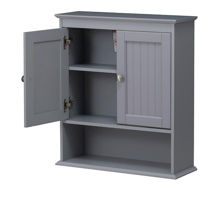 Armoire de salle de bain murale l 21,5 po x H 24 po x P 7,48 po Cloughmills, Gris