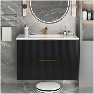 Armoire 090 noir sans lavabo