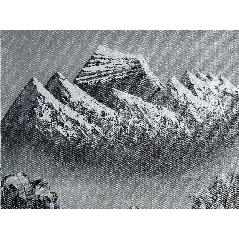 Poignée Mount Everest avec eau douce | Peinture à l'huile sur toile