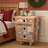 Reclaimed Wood Nightstand with 3 Drawers, Fully Assembled Rustic Side Table