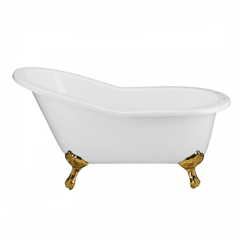 Baignoire de trempage sur pattes 62 "x 32" Adela, Laiton