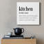 «Kitchen Définition», art textuel sur toile tendue-1756407061