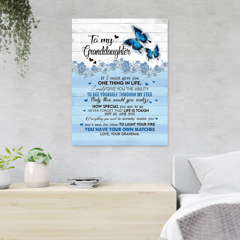 Papillons - N'attendez pas que les autres allument votre feu, vous avez vos propres allumettes - 1 pièce, reproduction d'art graphique sur toile tendue