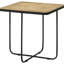 Table d'appoint moderne et noire de forme carrée pour espace de vie