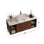 Meuble-lavabo flottant moderne 48 po avec plateau en pierre frittée résistant aux taches, tablettes ouvertes et armoire murale en bois pour petits espaces-596604757