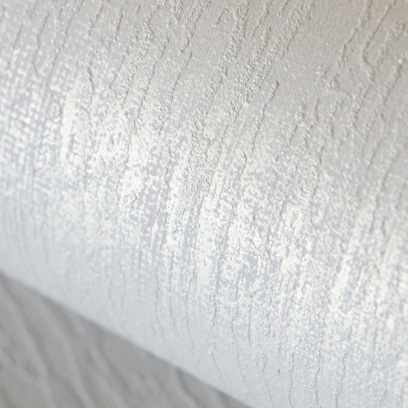 Mercury Metallic Plain Texture 10.05m x 53cm Wallpaper Roll, Oat Beige