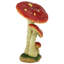 Statue champignon mystique rouge forêt