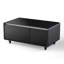 Table basse moderne et intelligente avec réfrigérateur intégré, haut-parleur Bluetooth, chargement sans fil, panneau de commande tactile, Interface USB