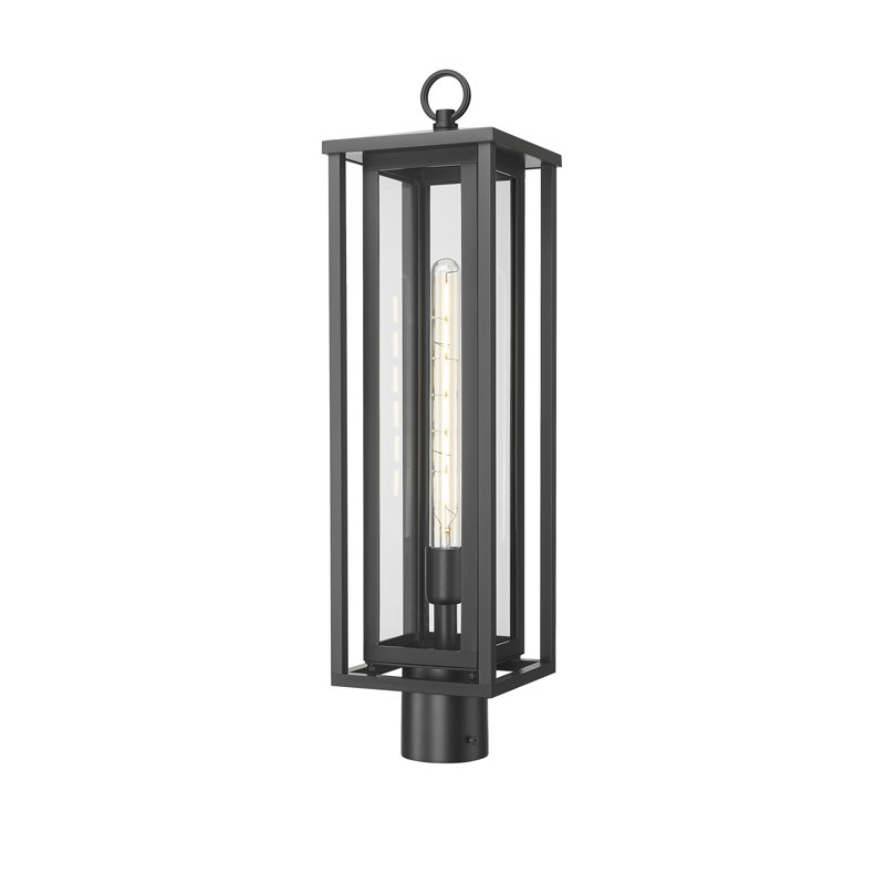 Lampadaire d'extérieur à lanterne 7 po Ashland, Verre transparent