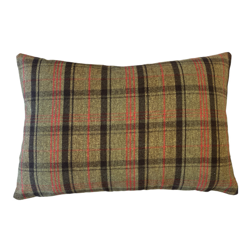 Plaid Rectangular Cushion Cover