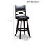 Tabouret de bar pivotant de 30 po en cerisier, tissu beige - Ajoutez une touche moderne et élégante à votre décor pour rehausser votre décor-387376732-387376733
