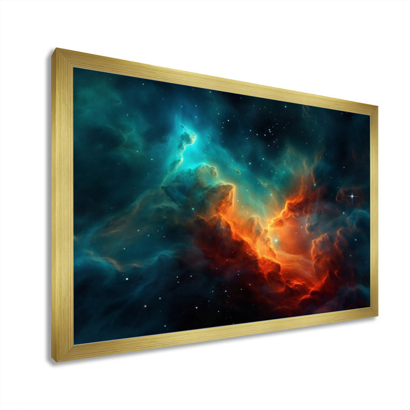 Revolution Space VI sur impression sur toile, H 12 po x l 20 po x P 1 po, Cadre doré à coins fermés