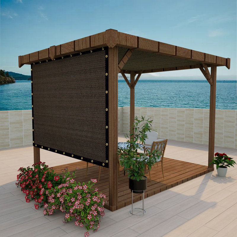 Abat-jour de pergola Artpuch, Brun, H 204 po x l 48 po x P 0,1 po