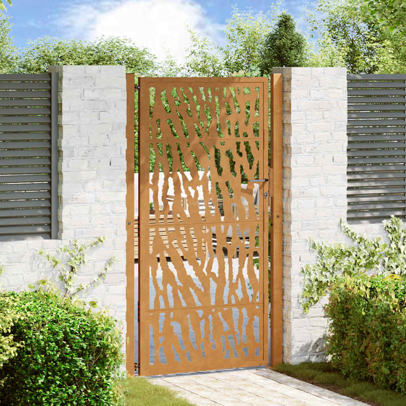 Trace en acier vieilli vidaXL 105x205 cm, Brun, 39,4 po x 78,7 po