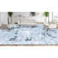 Abstract Area Rug in Turquoise/Ivory-62683176