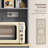68" Kitchen Pantry Storage Cabinet With Charging Station, 2 Tilt Out Trash Cabinets And Microwave Stand, Freestanding Kitchen Hutch With Glass Doors And Adjustable Shelf, Gray-1934648086