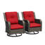 Ensemble de 2 chaises berçantes pivotantes en osier avec coussins Dunecrest-965410424