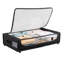 Ensemble de 2 contenants roulants de rangement sous le lit avec couvercle transparent, conception polyvalente peu encombrante et roulettes multidirectionnelles Smooth-Glide