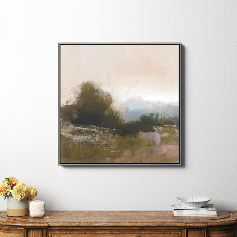 «Spring Farm» par Dan Hobday Art, Non, Toile avec cadre argenté, H 36 po x l 36 po x P 2 po
