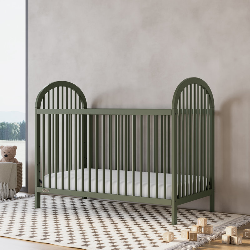 Lit de bébé convertible 3-en-1 avec matelas Olivia, Olive, Oui