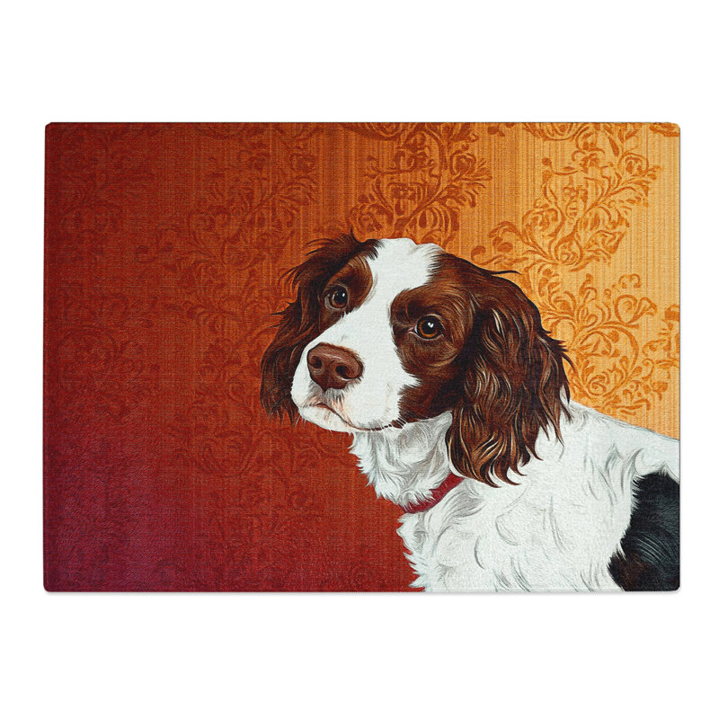 English Springer Spaniel  Glass Chopping Board