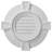 Round with Keystones 24"H x 24"W x 1 1/8"D Gable Vent