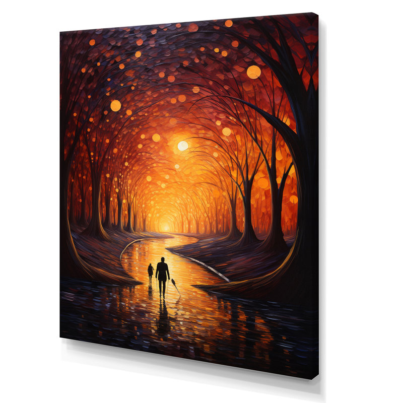 Tunnel Radiant Pathway Pointillism III, reproduction d'art sur toile, H 20 po x l 12 po x P 1 po, Toile tendue