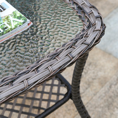 Table basse de patio en osier